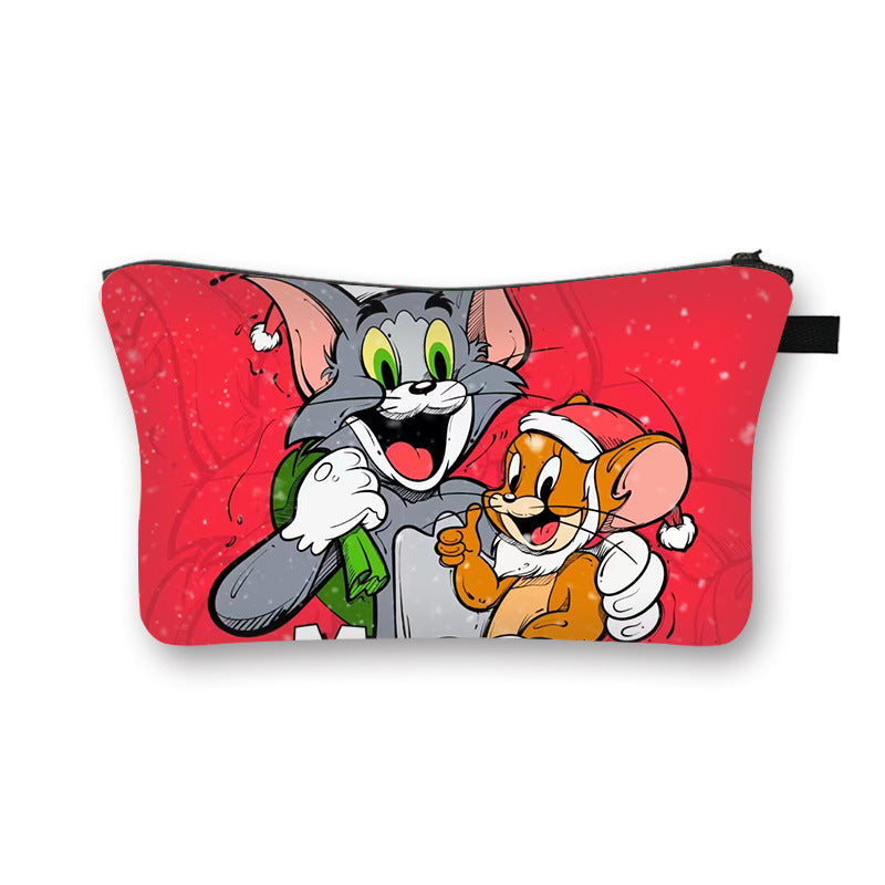 Wholesale Christmas Makeup Bags with Large Capacity Polyester Storage Bags